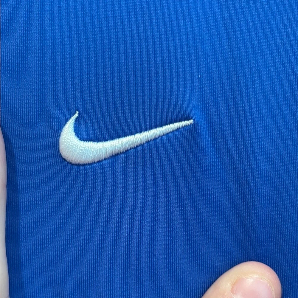 Nike Golf  Blue and Black Polo Shirt with Moisture-Wicking Fabric